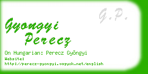 gyongyi perecz business card