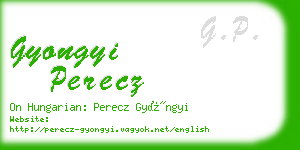 gyongyi perecz business card